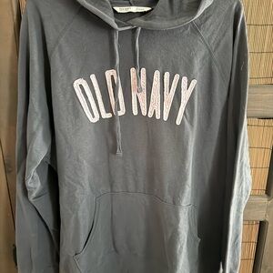 Old Navy Dark Gray Pullover with Hoodie
